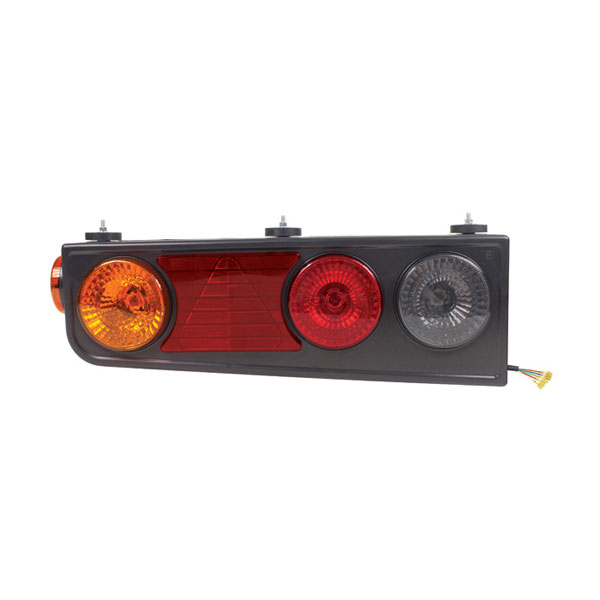 SUPORTE LANTERNA TRASEIRA  TRICOLOR SUPORTE COM TRIANGULO E RÊ FUMÊ LE - PRL20386610LE 