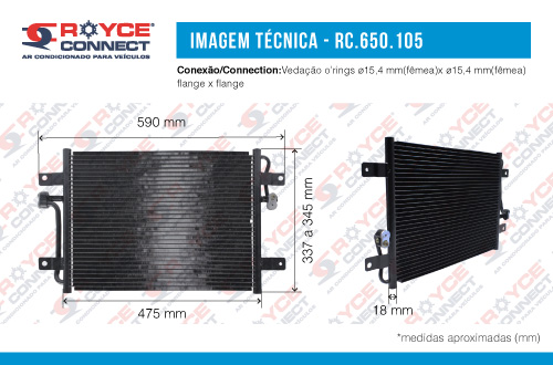 RADIADOR DE AGUA FIAT MOBI 1.0 3CC 6VALVULAS 2017 EM DIANTE - VISCONDE - RV12544