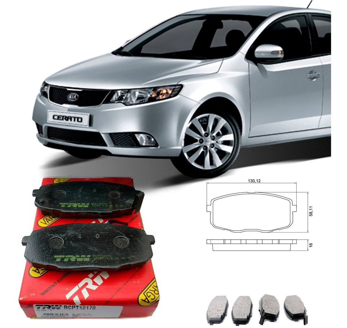 PASTILHA FREIO I30 2.0 16V 09> HYUNDAI