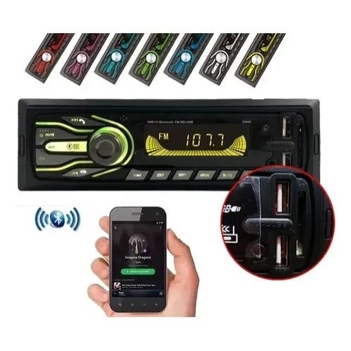 RADIO MP3 FIRST OPTION (2 ENTRADAS USB) SD-BLUETOOTH 25W - MUDA 7 CORES - RM5566SE