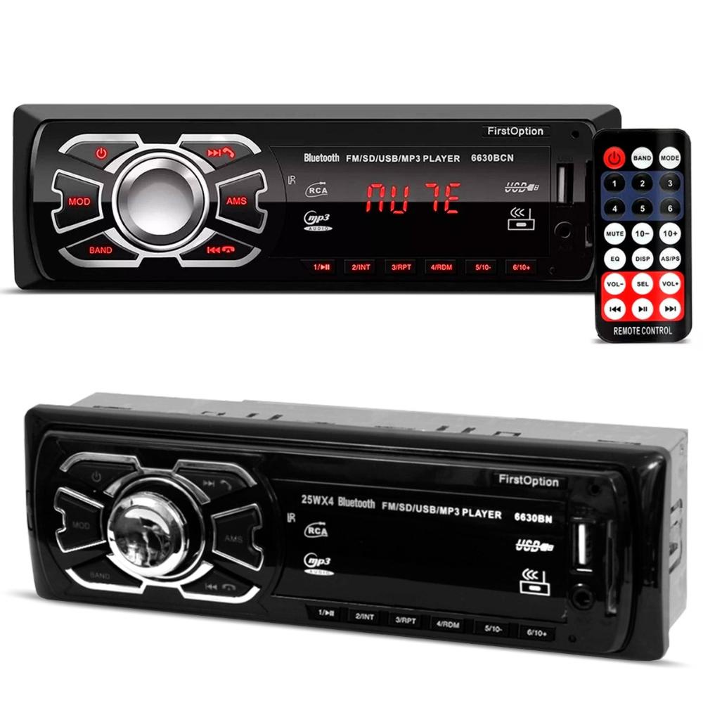 RADIO AUTOMOTIVO MP3 FIRT-OPTION COM USB-SD-BLUETOOTH - RM6630BN
