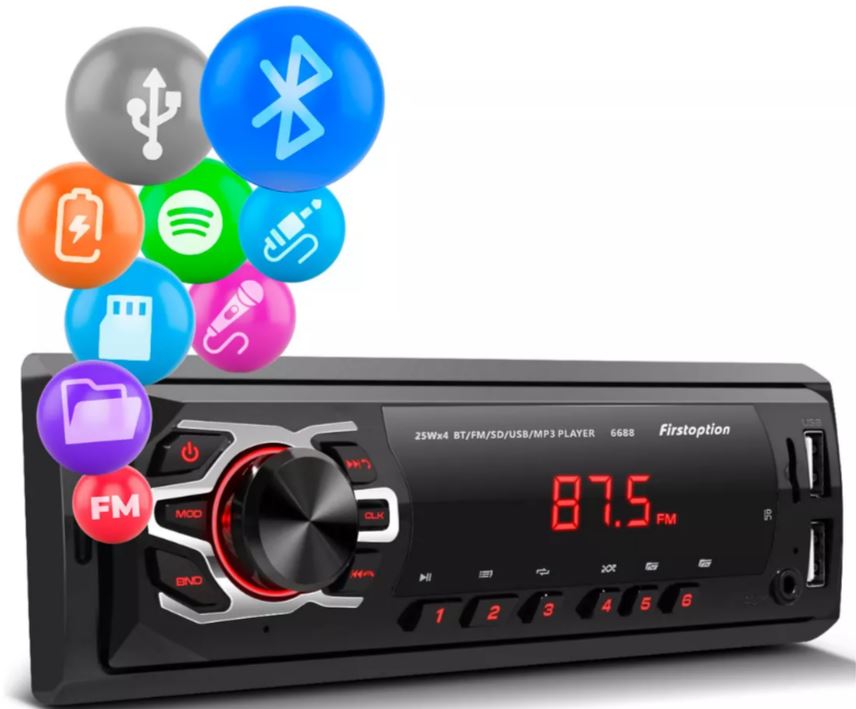 RADIO FIRST OPTION MP3 BLUETOOTH- 2 ENTRADAS USB - RM6688