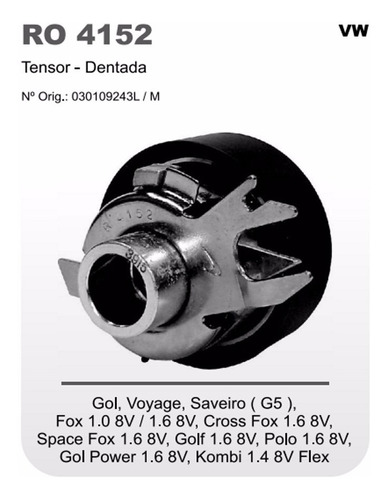 ESTICADOR CORR DENT GOL G5 POWER VW