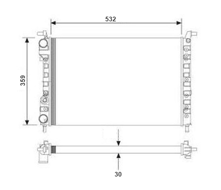 RADIADOR AGUA UNO FIRE 1.0 8V 05> FIAT