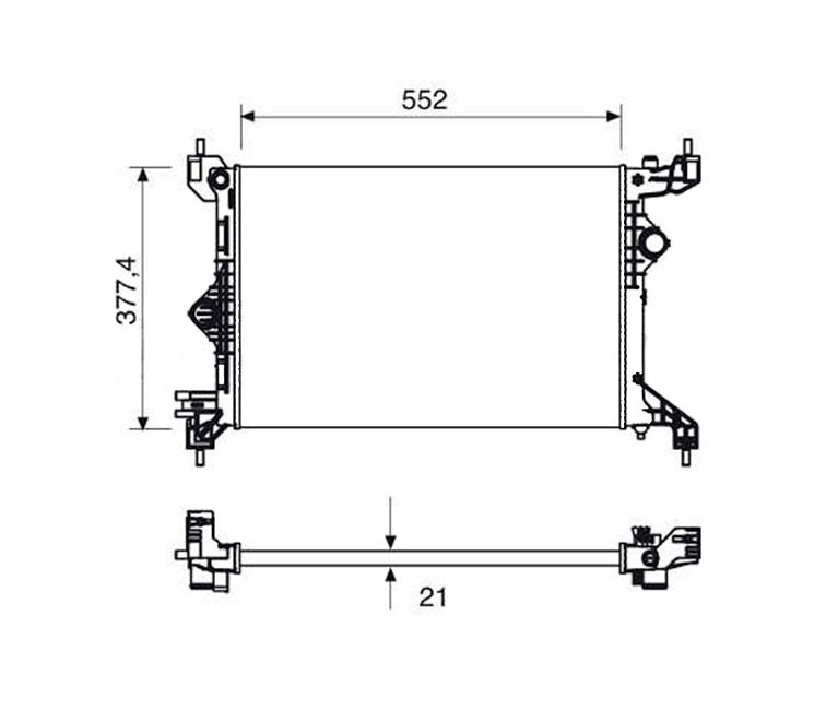 RADIADOR AGUA ONIX 1.0 1.4 8V 12> GM