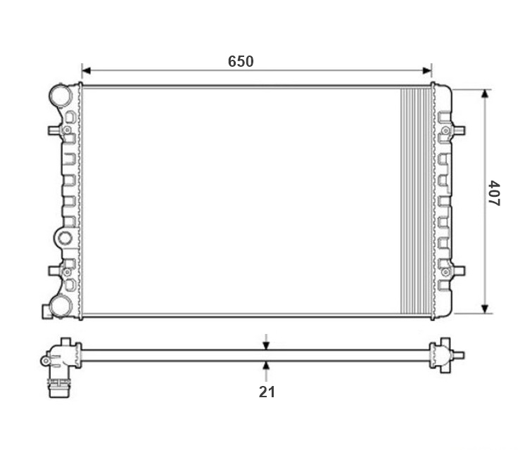 RADIADOR AGUA GOLF 1.6 1.8 8V 02> VW