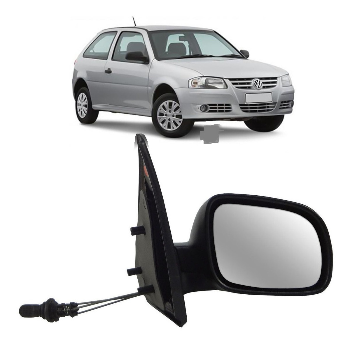 RETROVISOR GOL CITY G3 2PORTA COM CONTROLE LADO DIREITO  - RX1130LD 