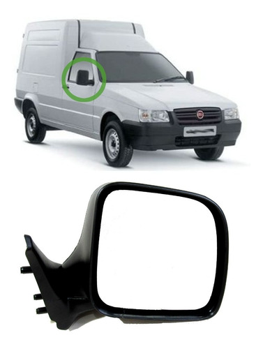RETROVISOR FIORINO 12EM DIANTE  SEM CONTROLE  LADO DIREITO  - RX4496LD 