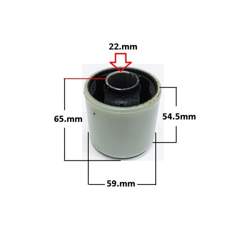 BUCHA TRASEIRA DA BANDEJA - SUSPENSÃO DIANTEIRA S/ ABRAÇADEIRA E SUPORTE FORD FIESTA  ECOSPORT  KA  FOCUS -SAMPEL SA2727  
