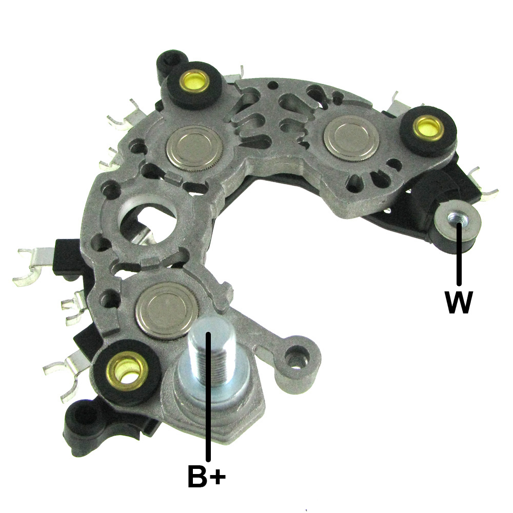 PLACA RETIFICADORA COM MANCAL TRASEIRO DE ALTERNADOR FIAT UNO PALIO BOSCH 1.4 2010 EM DIANTE - SF000BL1069