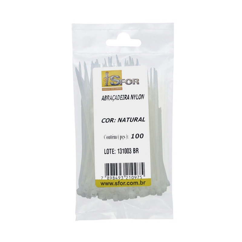 ABRACADEIRA NYLON PRETA 20CM X4,5 - GW200M