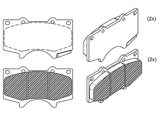 PASTILHA DE FREIO DIANT TOYOTA HILUX 19>