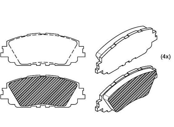 PASTILHA DE FREIO DIANTEIRO TOYOTA COROLLA, CROSS - SNA1360 SPEED BRAKE