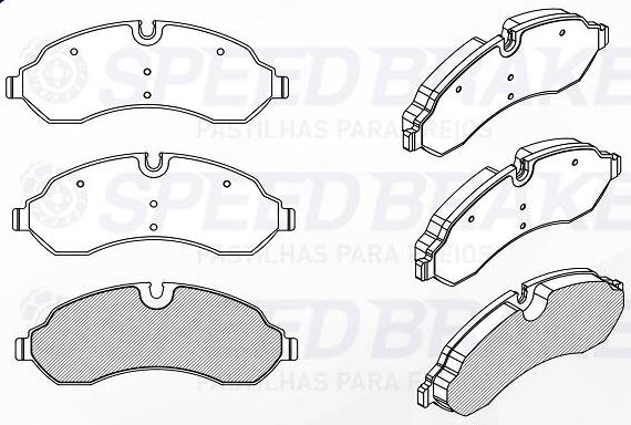 PASTILHA DE FREIO DIANTEIRO FORD TRANSIT - SNA178 SPEED BRAKE