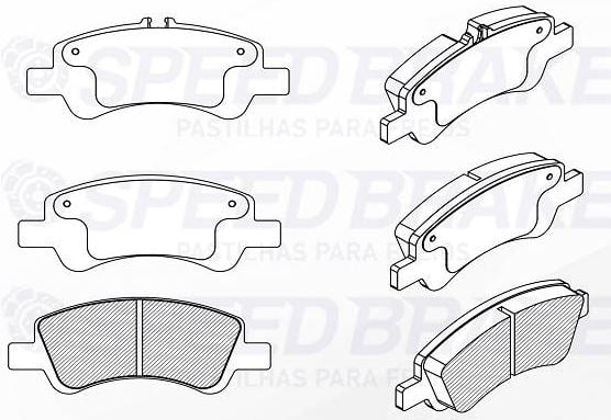 PASTILHA DE FREIO TRASEIRO FORD TRANSIT - SNA180 SPEED BRAKE