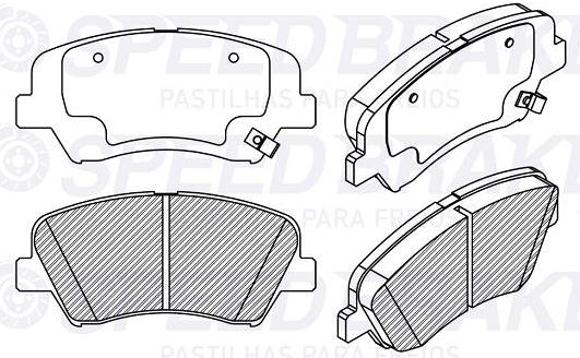 PASTILHA DE FREIO DIANTEIRO HYUNDAI CRETA, HB20 - SNA3007 SPEED BRAKE