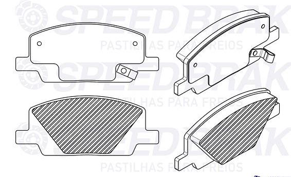 PASTILHA DE FREIO DIANTEIRO GM TRACKER - SNA360 SPEED BRAKE