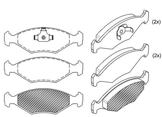 PASTILHA DE FREIO DIANT FIAT UNO 84-09