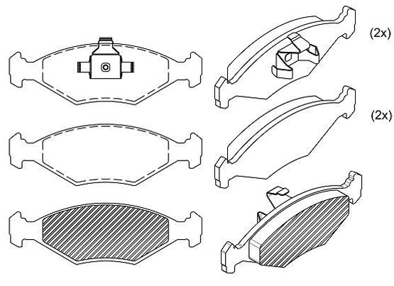 PASTILHA DE FREIO DIANT PALIO FIRE 2010>