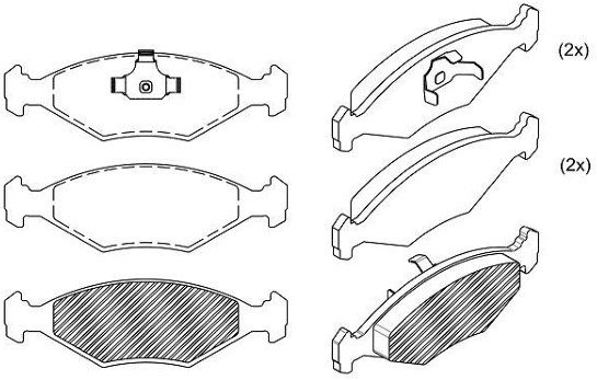 PASTILHA DE FREIO DIANT PALIO 1.5 96>