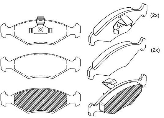 PASTILHA DE FREIO DIANT PALIO FIRE 01-09