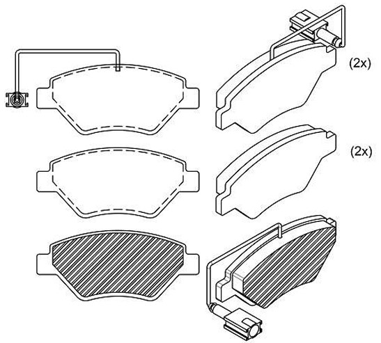 PASTILHA DE FREIO DIANT FIAT STILO 03> 