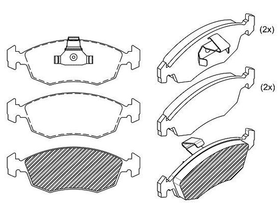 PASTILHA DE FREIO DIANT FIAT PALIO 99>