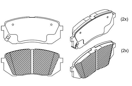 PASTILHA DE FREIO DIANT IX35 2010>