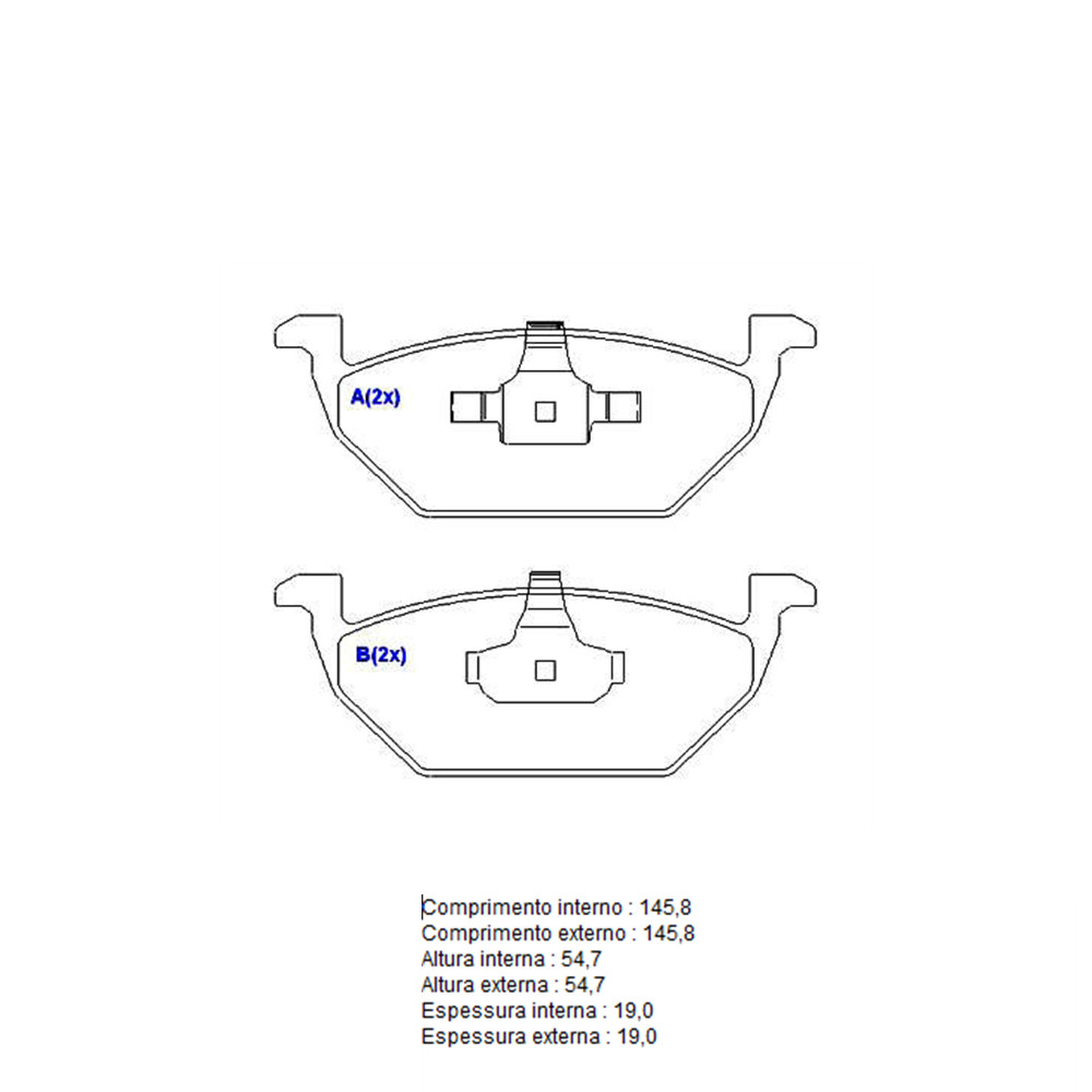 PASTILHA DE FREIO DIANTEIRA VW GOL G6/G7 - FOX 2014..  - N-252