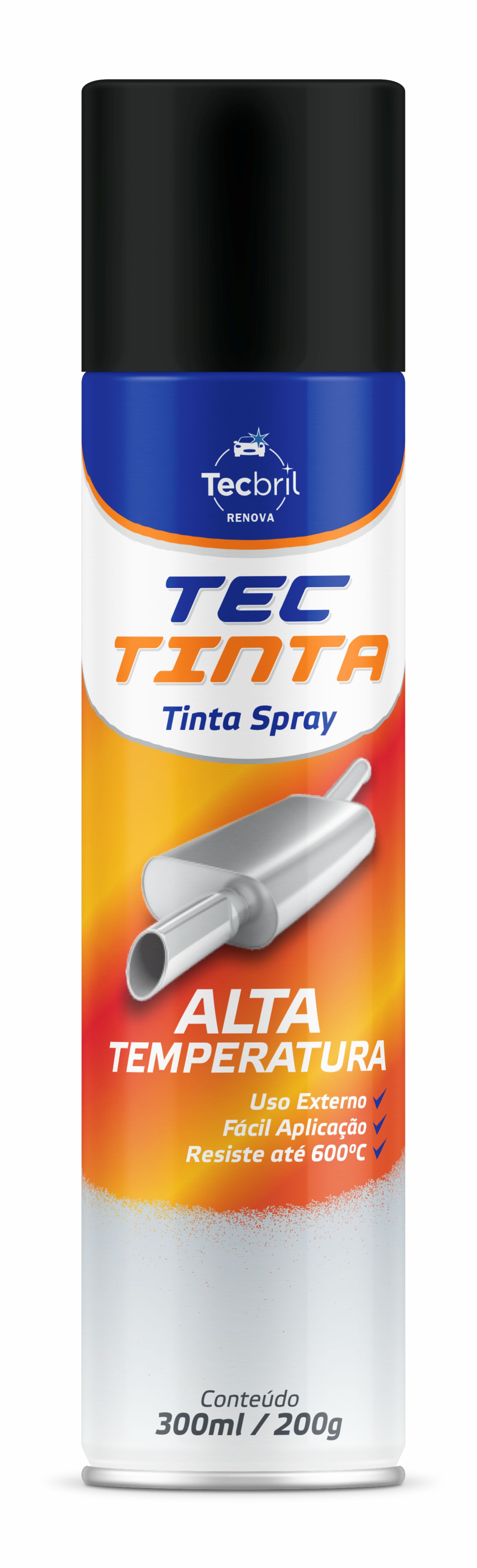 TINTA TECTINTA ALTA TEMPERATURA PRETO 300ML - TCB592.0154 