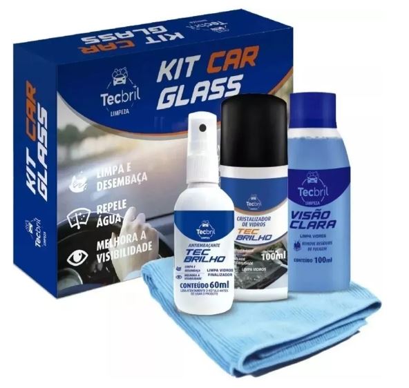 KIT TECBRIL LIMPEZA CAR GLASS  - TECBRIL 5920192