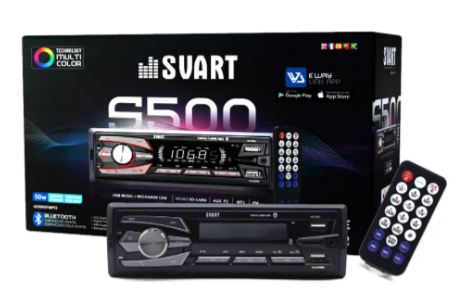 RÁDIO AUTOMOTIVO SVART TECH ONE  S500 MP3 USB SD CARD FM BLUETOOTH TECHONE 1426  - S500 SVART
