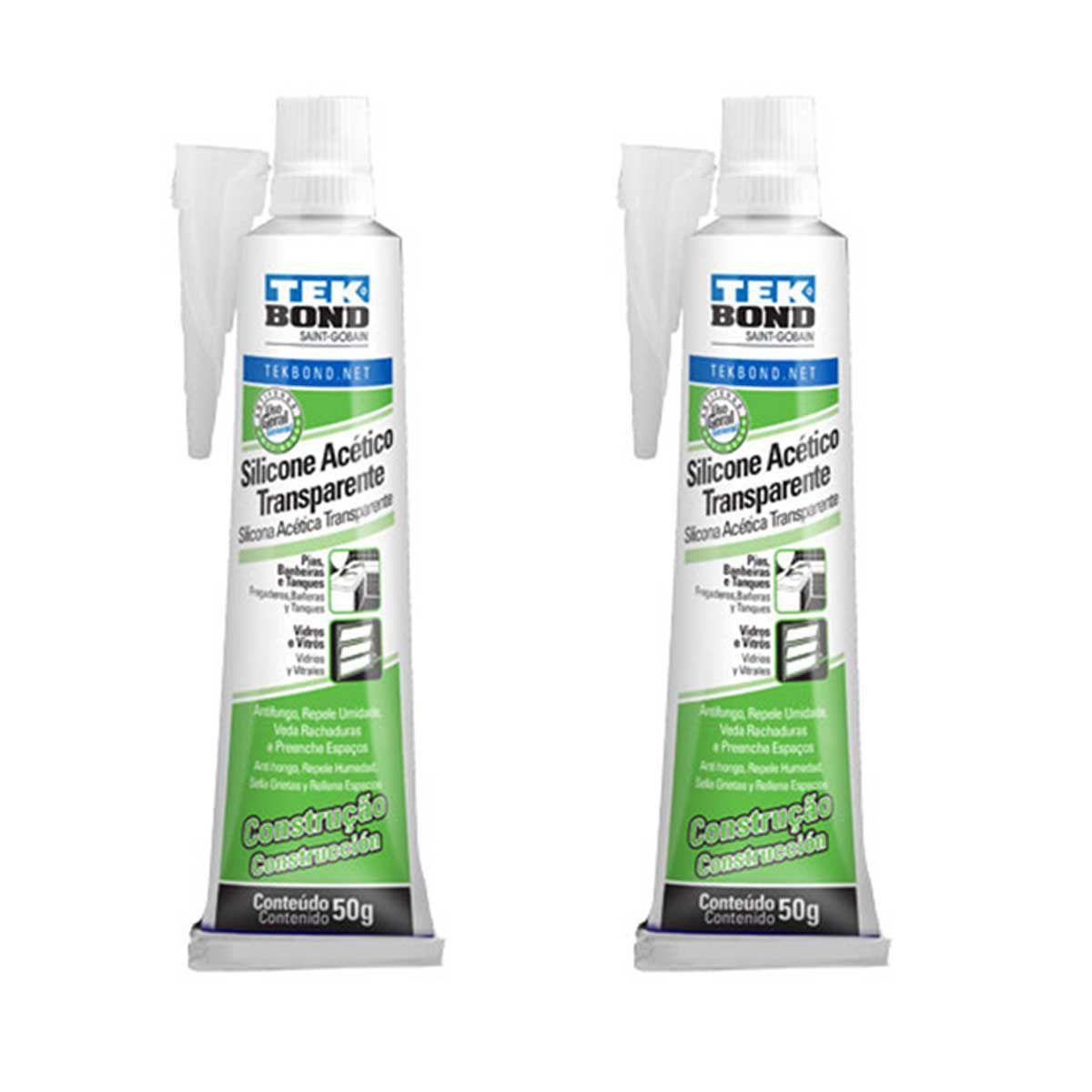 COLA SILICONE TRANSPARENTE 50G TEKBOND - TEK19314  