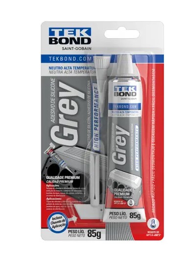ADESIVO SILICONE NEUTRO ALTA PERFOMANCE OXIMICO CINZA 70G - TEKBOND - TEK2119