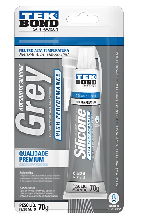 ADESIVO SIL NEUTRO CINZA 70G ALTERNADOR PERF - TEK2400  