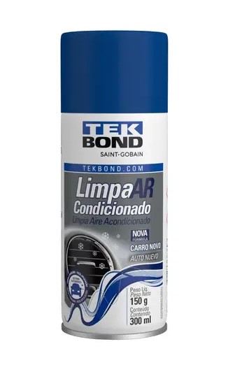 LIMPA AR CONDICIONADO SPRAY FRAGANCIA CARRO NOVO 300ML 150GR TEKBOND - TEKSPRAY - TEK3697