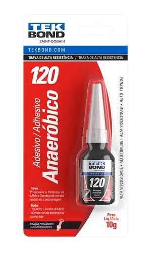 TRAVA PARAFUSOS 10G - VERMELHO BLISTER - TEK9051