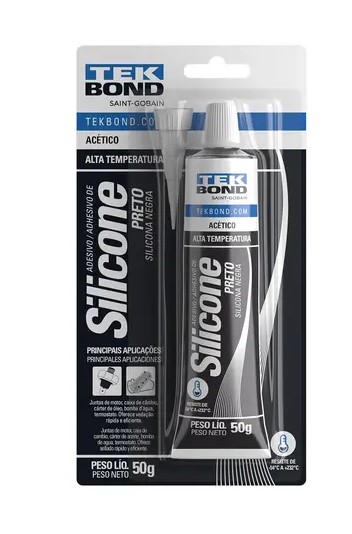 ADESIVO SILICONE ACETICO 280G PRETO - TEKBOND - TEK9395