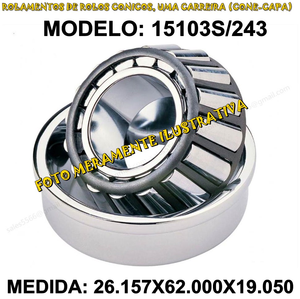 ROLAMENTO RODA DIANTEIRA D20 13103S/15243 - TIMKEN15103S/15243  