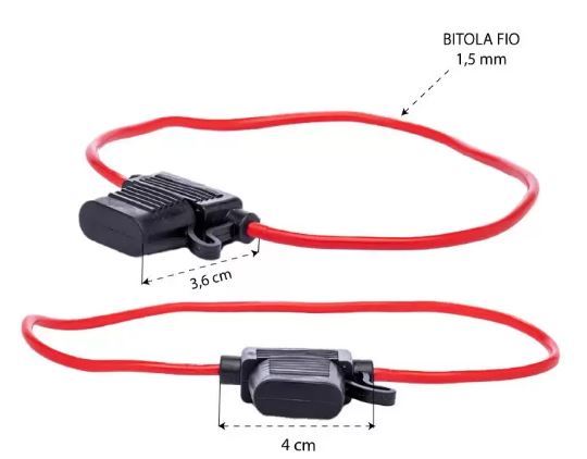 PORTA FUSIVEL EMBORRACHADO FIO 1,00MM - TARPONN TP2019