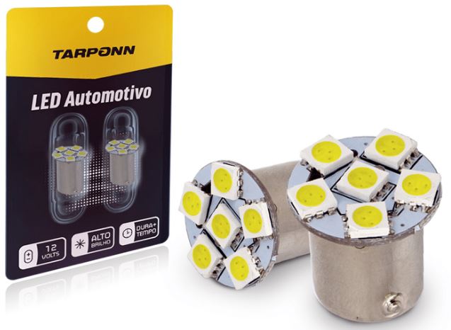 LAMPADA LED 6LEDS 12V 1POLO (BRANCO) 67/1141 - TP5011 