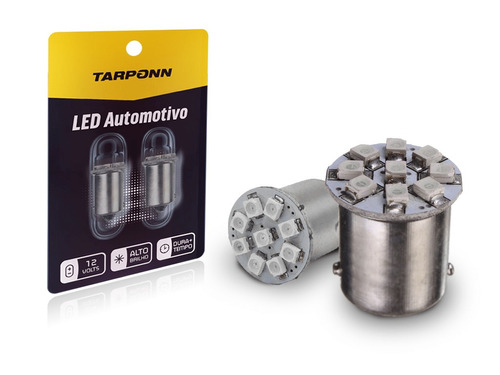LAMPADA LED 67 BA15S-3528-9SMD VERMELHA - TP5014 