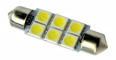 LAMPADA LED TORPEDO 6SMD 41MM - TP5027 