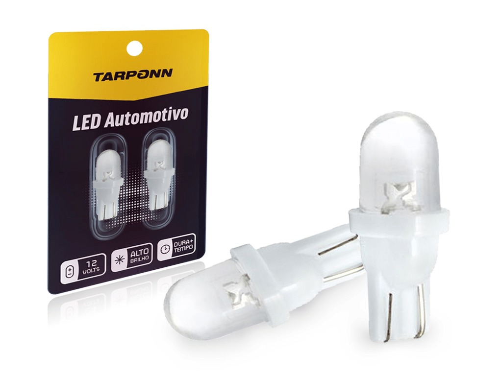 LAMPADA LED PINGO BASE ESMAGADA 1LED 12V T10 - TP5042