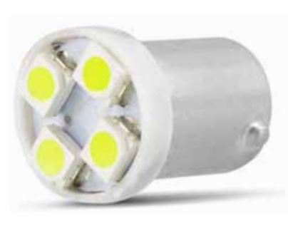 LAMPADA LED 69 BA9S-1LED -CONVEX BRANCA - TP5043 