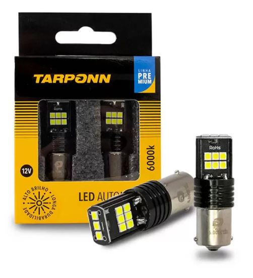 PAR LAMPADA LED 1157 BA15D CANBUS PREMIUM 2 POLOS 12V 6000K - TP5064 TARPON