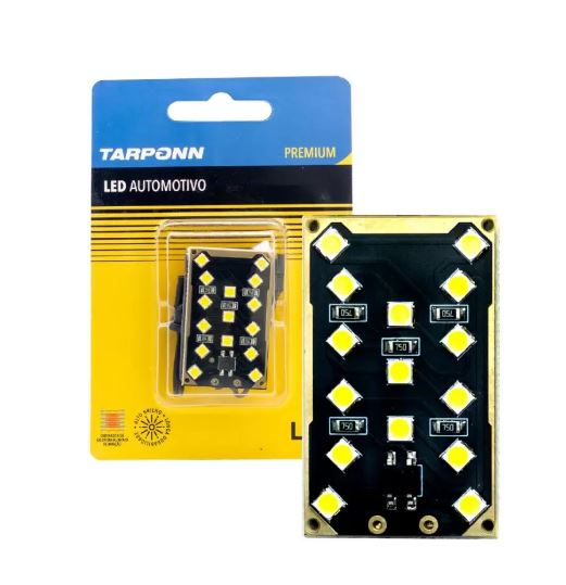 PLACA TARPONN LED 3528-15SMD-C/ 2 CONECTORES 12V 6000K - TP5068 TARPONN