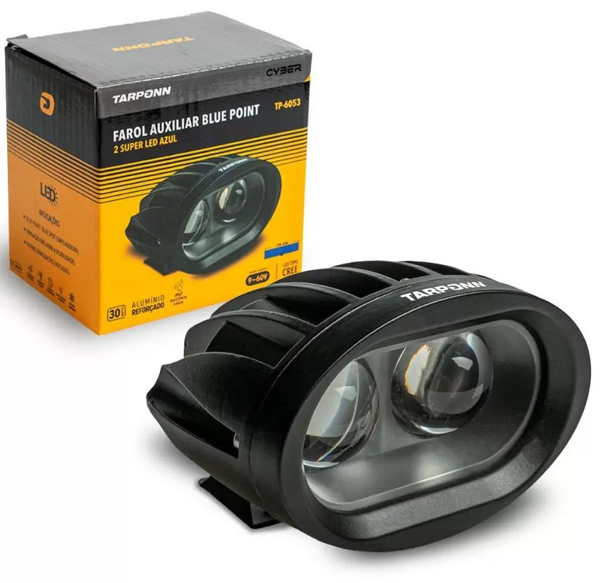 FAROL AUXILIAR BLUE POINT AZUL UNIVERSAL 60V - TP-6053 TARPONN