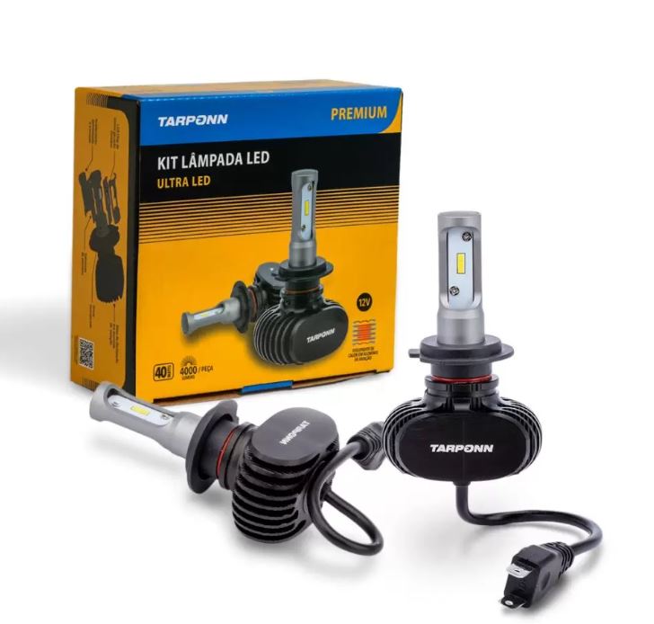 KIT LAMPADA ULTRA LED H7 40W (TARPON) - TP6104