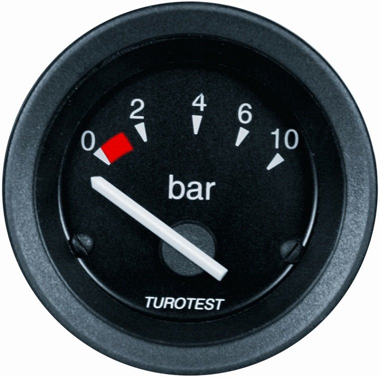 INDICADOR PRESSAO 52MM 10BAR 12V